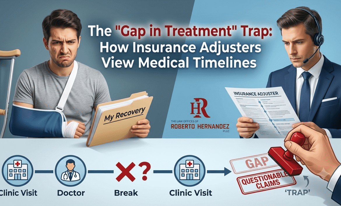 The "Gap in Treatment" Trap: How Insurance Adjusters View Medical Timelines